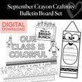 Load image into Gallery viewer, September Crayon Craftivity Bulletin Board Set