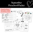 Load image into Gallery viewer, September Preschool Packet