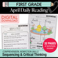 Load image into Gallery viewer, Printable First Grade April Daily Reading