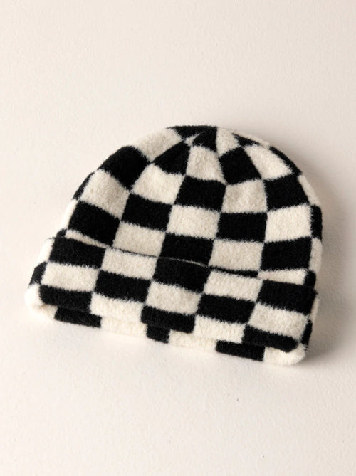 "The Oliver" Winter Black Checkerboard Hat by UPRINT