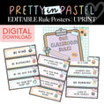 Load image into Gallery viewer, Printable Pastel Editable Rule Posters | Pretty in Pastel