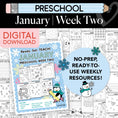 Load image into Gallery viewer, Printable Preschool January Week 2 Resources