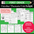 Load image into Gallery viewer, Printable First Grade October Thematic Unit Bundle