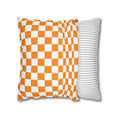 Load image into Gallery viewer, Orange Checkerboard Pillow Cover