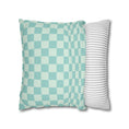 Load image into Gallery viewer, Ocean Spray Blue Checkerboard Classroom Pillow Cover | Emotional Rollercoaster