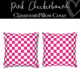 Load image into Gallery viewer, Pink Checkerboard Pillow Cover