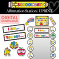 Load image into Gallery viewer, Printable Bright Rainbow Affirmation Station | School Days