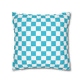 Load image into Gallery viewer, Turquoise Checkerboard Pillow Cover