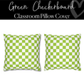 Load image into Gallery viewer, Green Checkerboard Pillow Cover