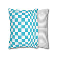 Load image into Gallery viewer, Turquoise Checkerboard Pillow Cover