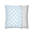Load image into Gallery viewer, Pastel Light Blue Checkerboard Pillow Cover