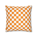Load image into Gallery viewer, Orange Checkerboard Pillow Cover