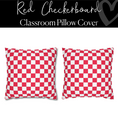 Load image into Gallery viewer, Cherry Red Checkerboard Pillow Cover