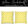 Load image into Gallery viewer, Yellow Checkerboard Pillow Cover