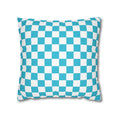 Load image into Gallery viewer, Turquoise Checkerboard Pillow Cover