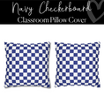 Load image into Gallery viewer, Navy Checkerboard Pillow Cover