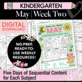 Load image into Gallery viewer, Printable Kindergarten May Week 2 Resources