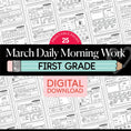 Load image into Gallery viewer, Printable First Grade March Daily Morning Work
