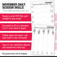 Load image into Gallery viewer, Printable Preschool November Daily Scissor Skills