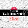 Load image into Gallery viewer, Printable March Daily Handwriting