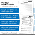Load image into Gallery viewer, Printable Second Grade October Daily Reading