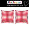 Load image into Gallery viewer, Red Gingham Classroom Pillow Cover | 90s Teacher