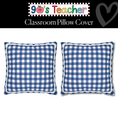 Load image into Gallery viewer, Navy Blue Gingham Classroom Pillow Cover | 90s Teacher