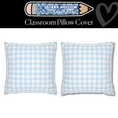 Load image into Gallery viewer, Light Blue Gingham Classroom Classroom Pillow Cover | Stars Hollow Schoolhouse
