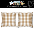 Load image into Gallery viewer, Root Beer Float Gingham Classroom Pillow Cover | Storybook Circus