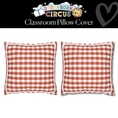 Load image into Gallery viewer, Candy Apple Red Gingham Classroom Pillow Cover | Storybook Circus