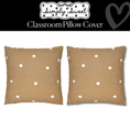 Load image into Gallery viewer, Kraft Paper White Polka Dot Classroom Pillow Cover | Simply Sweet