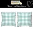 Load image into Gallery viewer, Mint Pastel Gingham Classroom Pillow Cover | A Year In Pastel