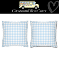 Load image into Gallery viewer, Blue Pastel Gingham Classroom Classroom Pillow Cover | A Year In Pastel