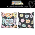 Load image into Gallery viewer, Hooray for School Apple Checkerboard Black Classroom Pillow Cover | A Year In Pastel
