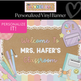 Load image into Gallery viewer, Pastel Dreams Personalized Classroom Banner | Banner Bar
