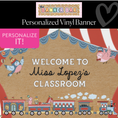 Load image into Gallery viewer, Under the Big Top Personalized Banner | Banner Bar