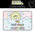 Load image into Gallery viewer, The Best Days Start Here Pink Gingham Classroom Desk Mat | A Year In Pastel