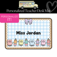 Load image into Gallery viewer, School Supply Friends Personalized Desk Mat | A Year In Pastel