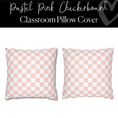 Load image into Gallery viewer, Pastel Pink Checkerboard Pillow