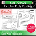 Load image into Gallery viewer, Printable First Grade October Daily Reading