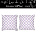 Load image into Gallery viewer, Pastel Lavender Checkerboard Pillow Cover