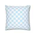 Load image into Gallery viewer, Pastel Light Blue Checkerboard Pillow Cover