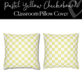Load image into Gallery viewer, Pastel Yellow Checkerboard Pillow Cover