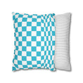 Load image into Gallery viewer, Turquoise Checkerboard Pillow Cover