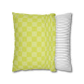 Load image into Gallery viewer, Key Lime Pie Green Checkerboard Classroom Pillow Cover | Emotional Rollercoaster