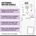 Load image into Gallery viewer, Second Grade September Writing Bundle
