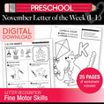 Load image into Gallery viewer, Printable Preschool November Letter of the Week (I-L)