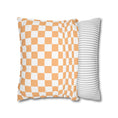 Load image into Gallery viewer, Pastel Orange Checkerboard Pillow Cover