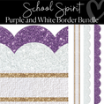 Load image into Gallery viewer, Purple and White Border Bundle | Bulletin Board Borders | Schoolgirl Style
