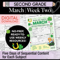 Load image into Gallery viewer, Printable Second Grade March Week 2 Resources